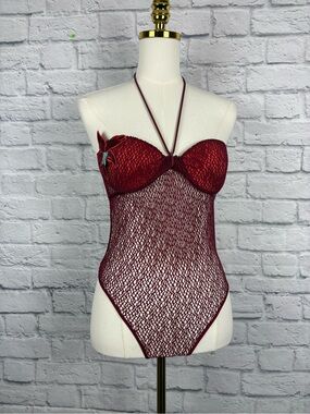 2005 Victoriaโs Secret Rare fishnet bodysuit size 34B